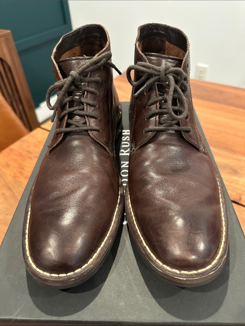 Men's Cole Haan Brown Leather Lace-Up Chukka Boots